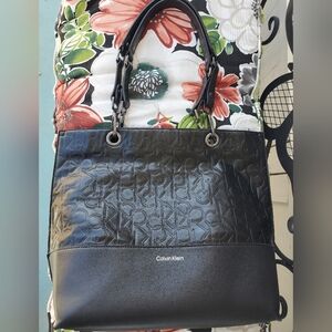 Calvin Klein Black Quilted Tote Bag